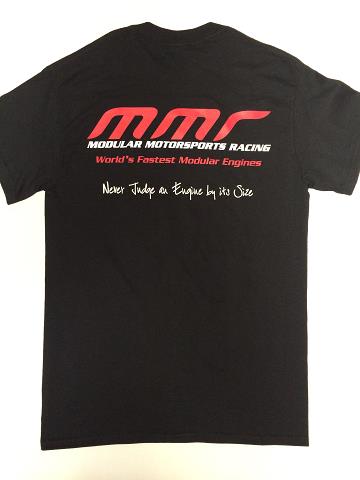 MMR T-shirt "NEVER JUDGE A ENGINE BY ITS SIZE" - Click Image to Close