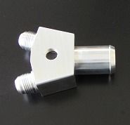 -12 AN to Radiator Barb Fitting Y block (fuel or coolant) - Click Image to Close