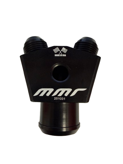 -12 AN to Radiator Barb Fitting Y block (fuel or coolant)